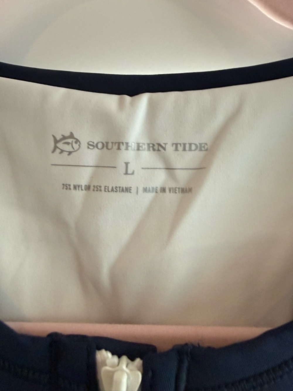 Southern Tide Navy Sleeveless Zip-Front Dress - Picture 3 of 4